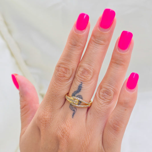 Anillo Sovering Ajustable Oro Laminado 18k