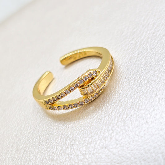 Anillo Sovering Ajustable Oro Laminado 18k