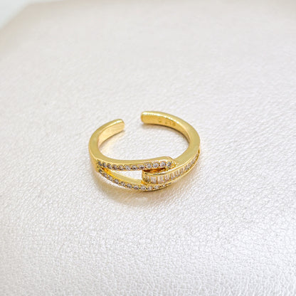 Anillo Sovering Ajustable Oro Laminado 18k