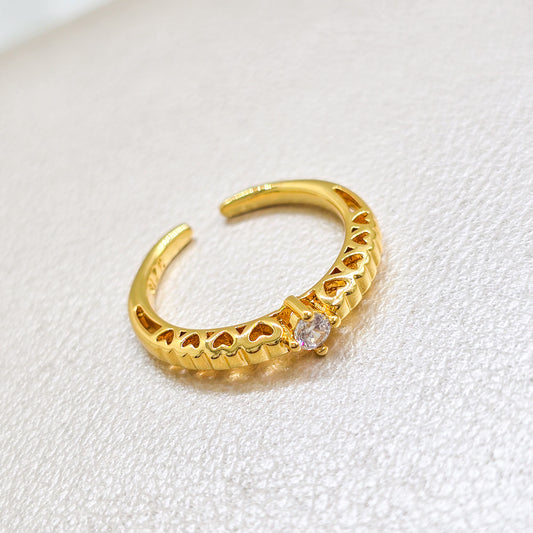 Anillo Sparkle Ajustable Oro Laminado 18k