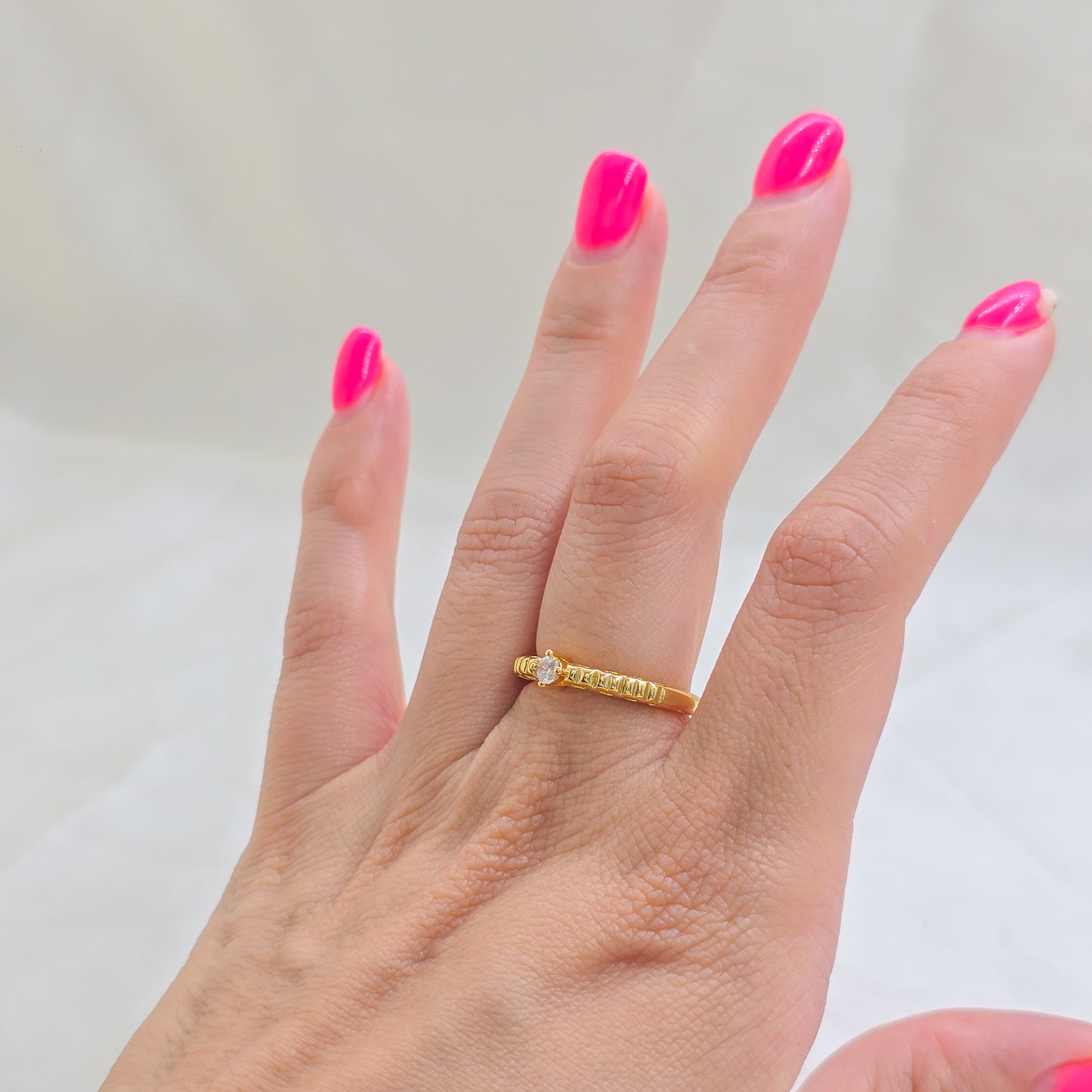 Anillo Sparkle Ajustable Oro Laminado 18k