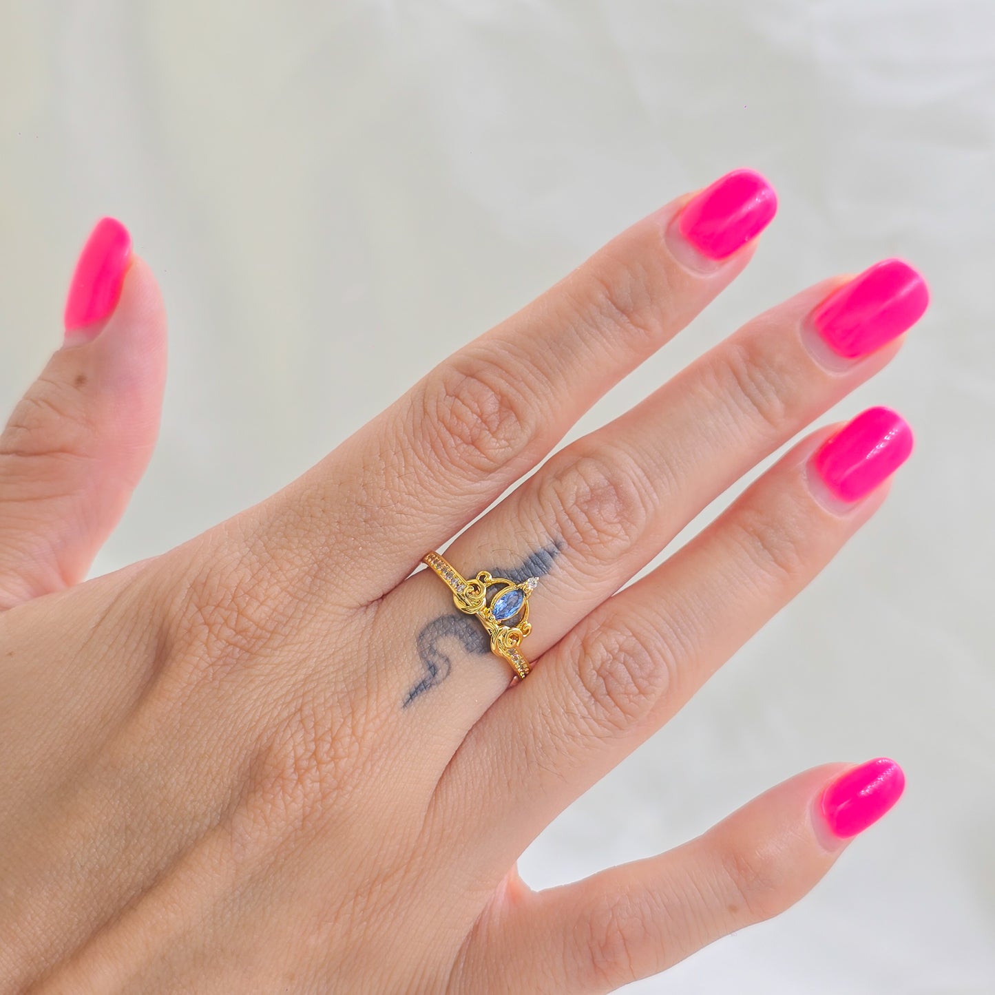 Anillo Tile Ring Ajustable Oro Laminado 18k