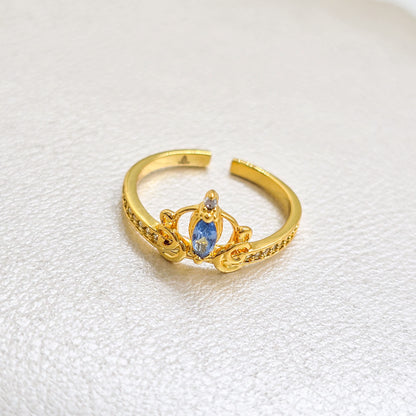 Anillo Tile Ring Ajustable Oro Laminado 18k