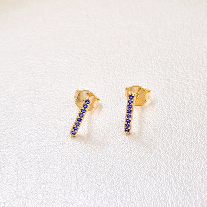 Arete Rainbow Line Turqui Oro Laminado18k