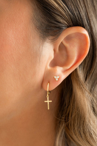 Arete Flower Oro Laminado 18k
