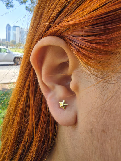 Aretes Estrellas Mini Oro Laminado 18k