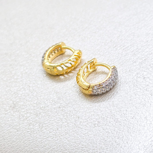 Aros Candonga Elegant 1.3cm Oro Laminado 18k