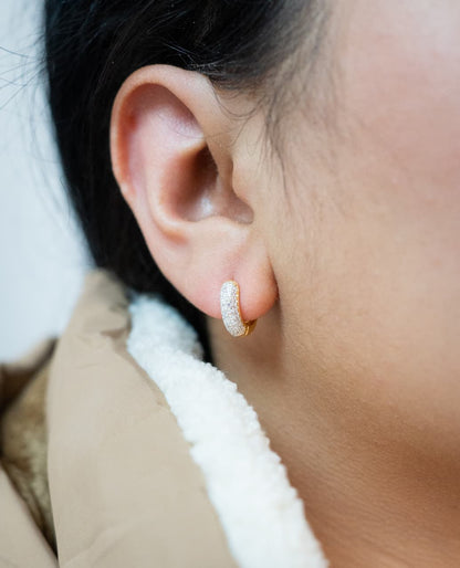 Aros Candonga Elegant 1.3cm Oro Laminado 18k