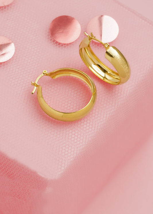 Aros Gold Dust Oro Laminado 18k