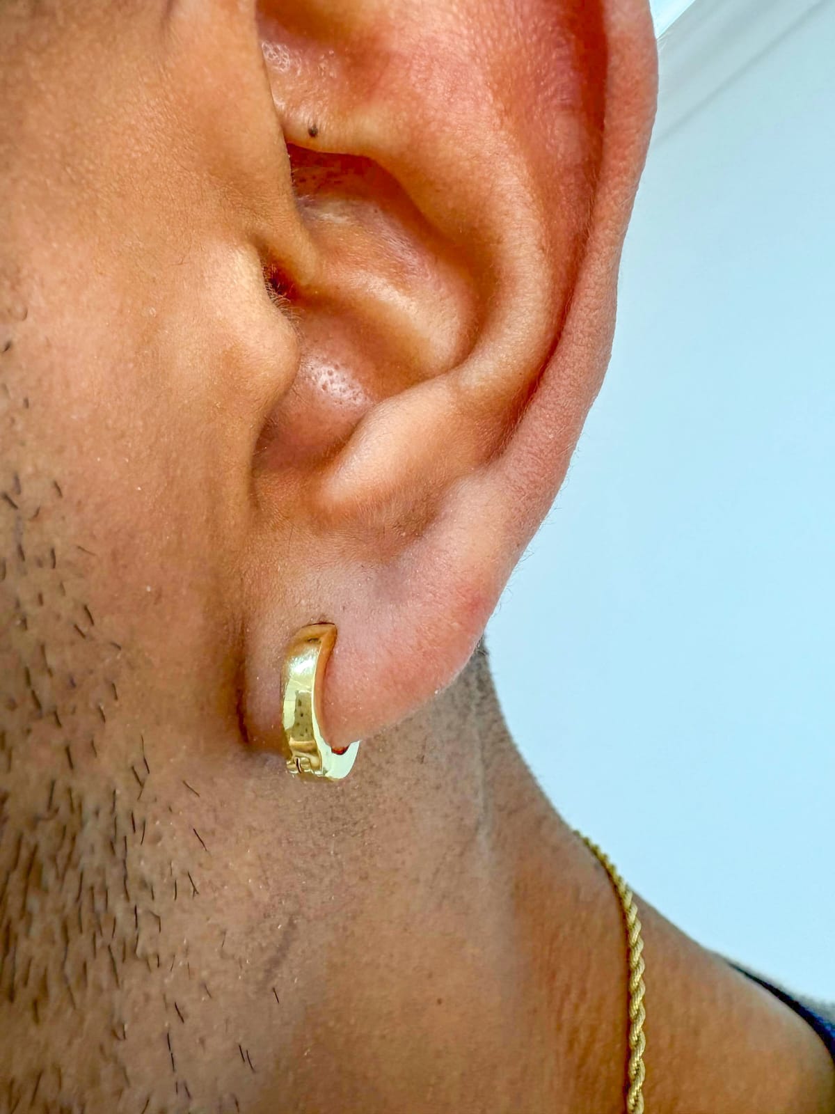 Aros Candonga Solid Cuadrada Oro Laminado 18k