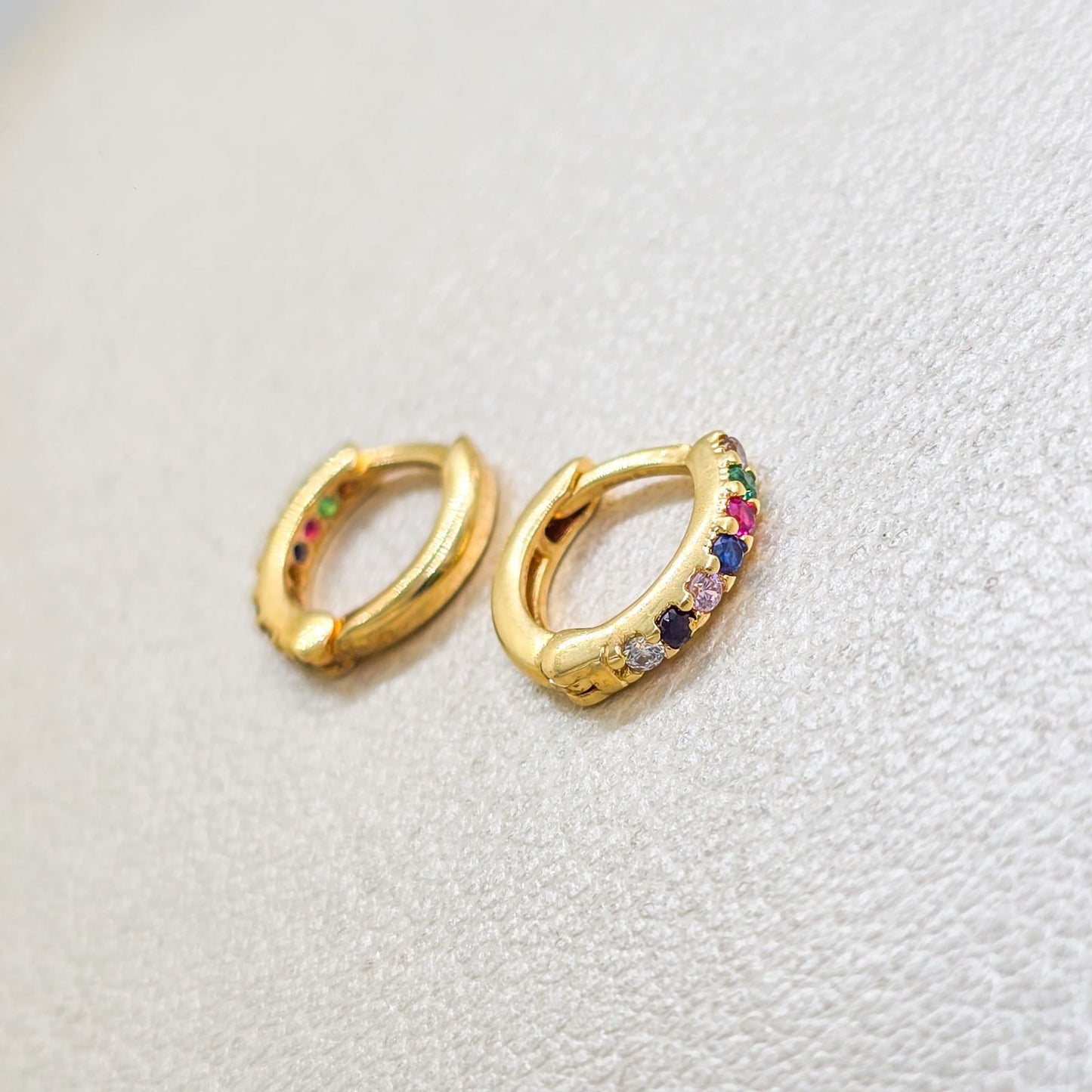Aros Candonga Sweetness Colors Oro Laminado 18k