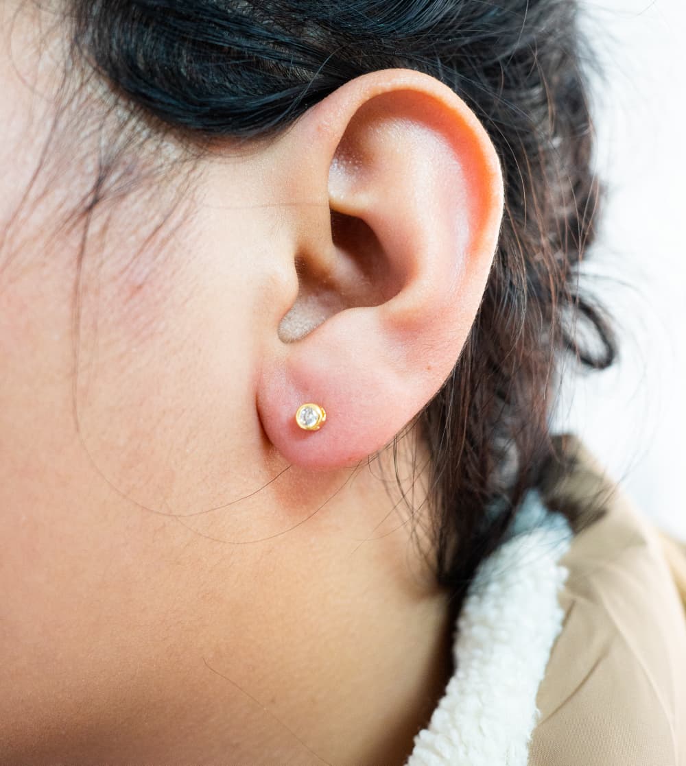Aros Circle Pequeño 3,5mm Oro Laminado 18k