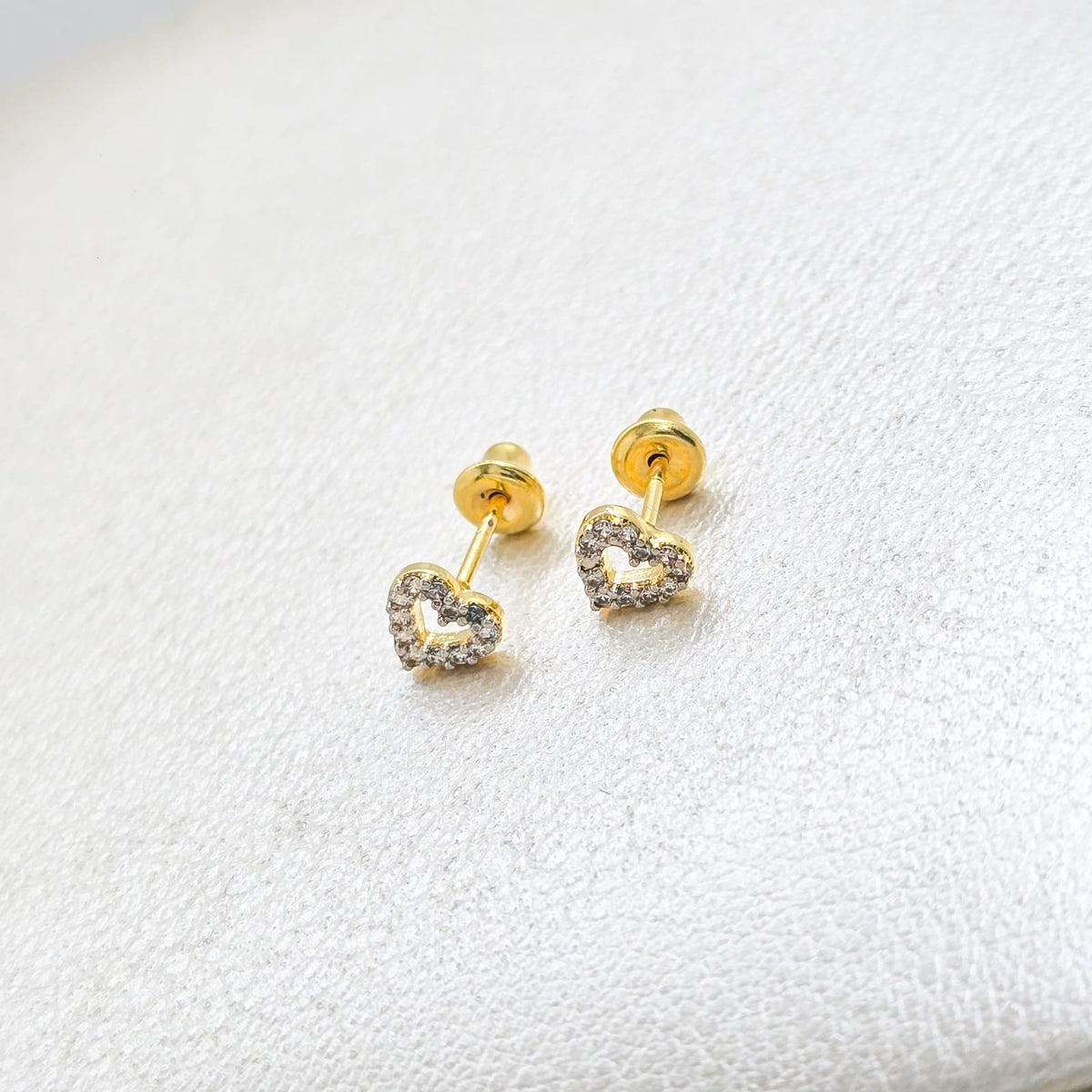 Aros Free Love Cristal Oro Laminado 18k