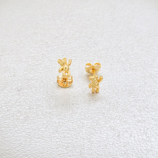 Aros Ositos Oro Laminado 18k