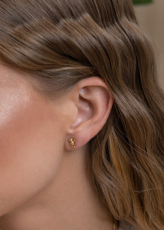 Aros Ositos Oro Laminado 18k