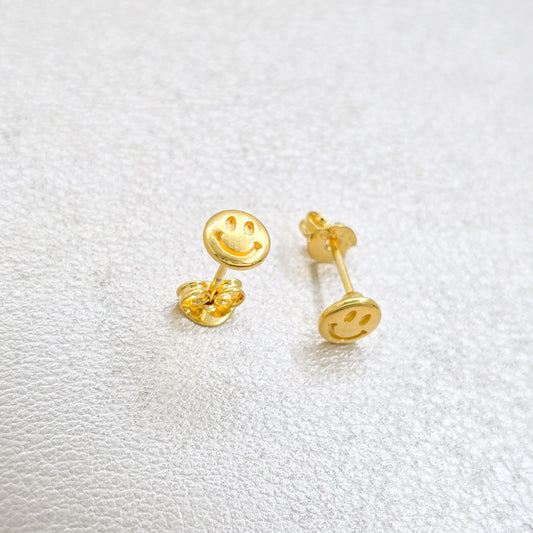 Aretes Smile Oro Laminado 18k