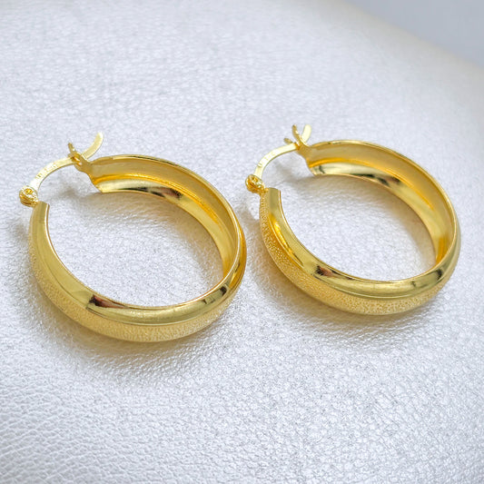 Aros Gold Dust Oro Laminado 18k