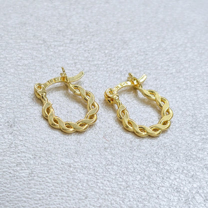 Aros Candonga Steel Oro Laminado 18k