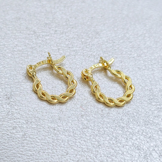 Aros Candonga Steel Oro Laminado 18k