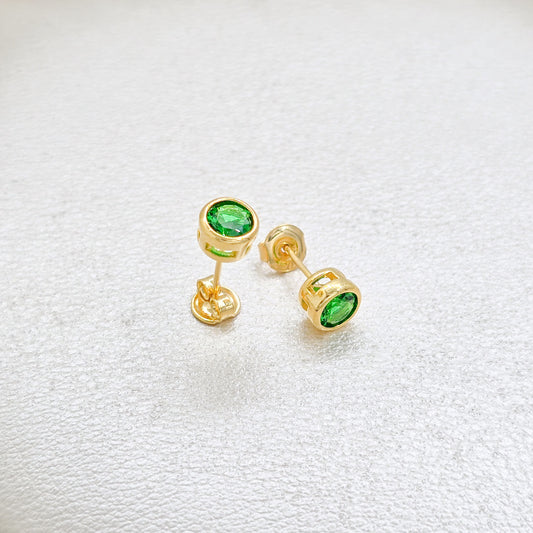 Arete Topos Green Circle Oro Laminado 18k