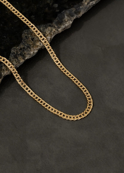 Cadena Cubana Continua Oro Laminado 18k