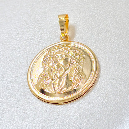 Medalla Cristo Oro Laminado 18k