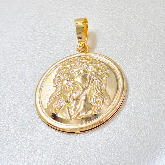Medalla Cristo Oro Laminado 18k