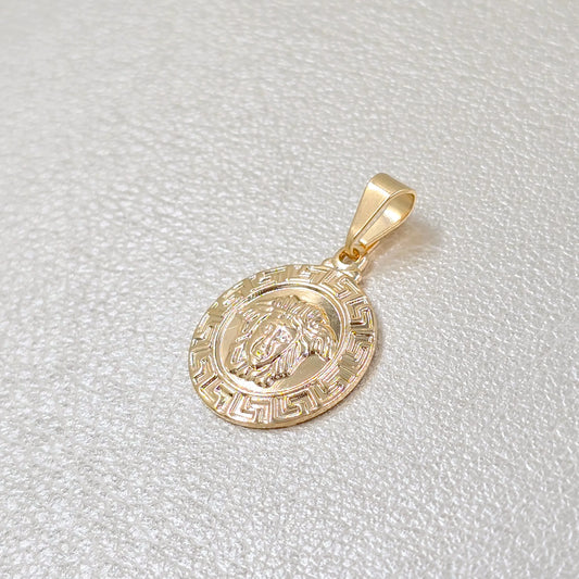 Colgante Medalla Medusa Oro Laminado 18k