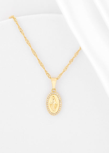Colgante Milagrosa Oro Laminado 18k
