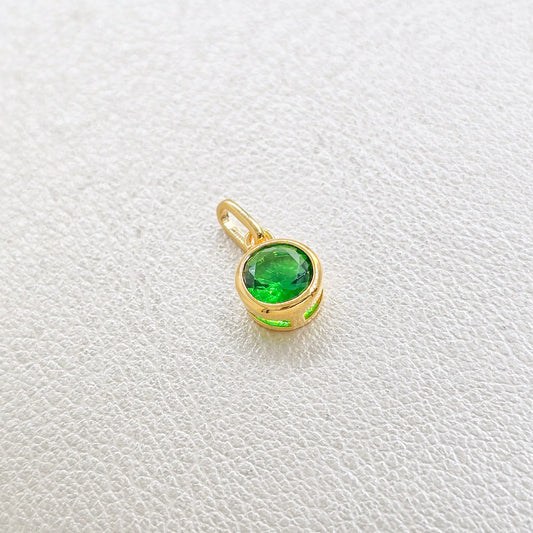 Dije Punto de Luz Redondo Oro Laminado 18k