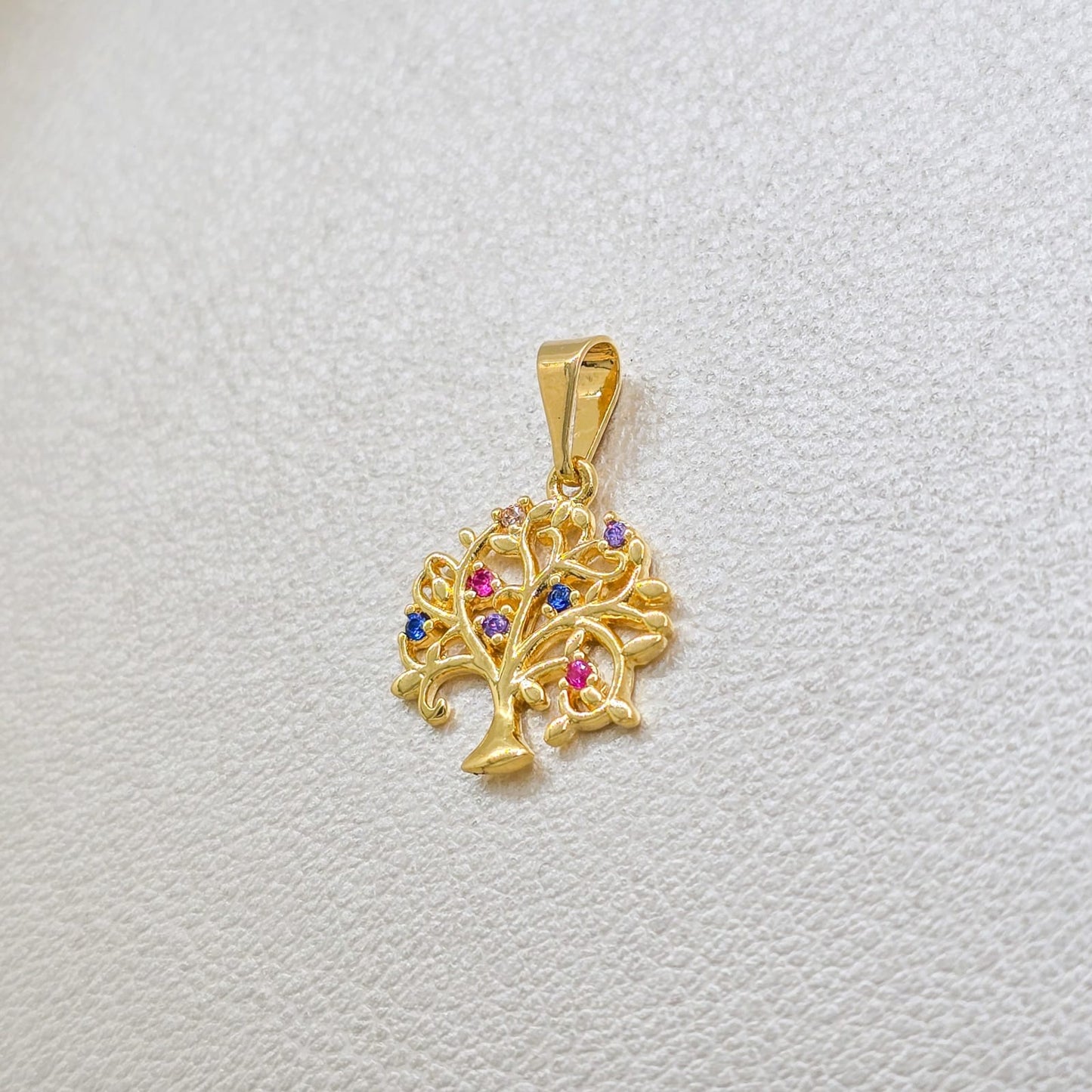 Colgante Árbol De La Vida Colors Oro Laminado 18k