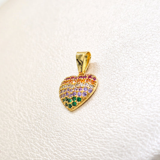 Colgante Corazón Swarovski 1.9mm Oro Laminado 18k