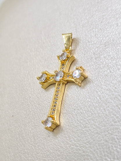 Colgante Cruz Oro Laminado 18k