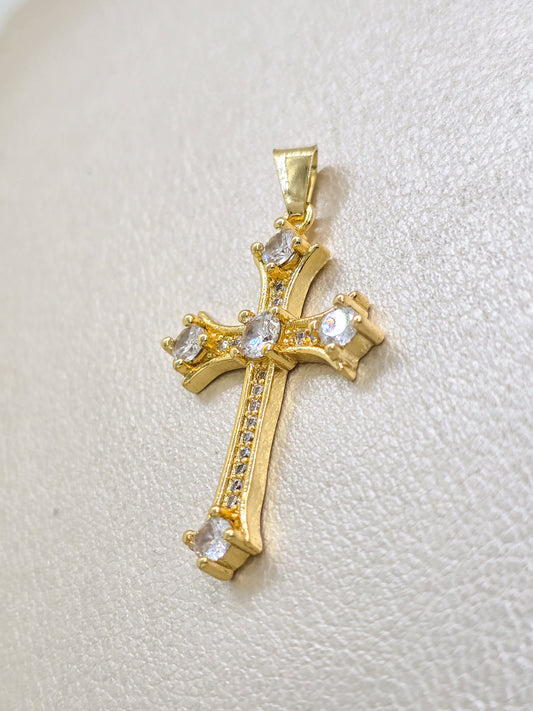 Colgante Cruz Oro Laminado 18k