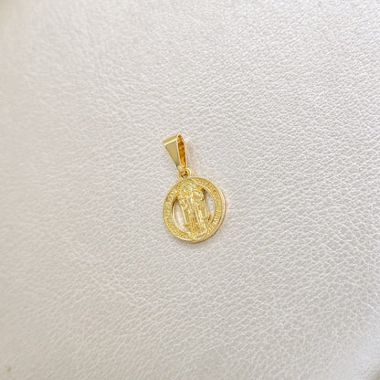 Colgante San Benito Silueta Oro Laminado 18k
