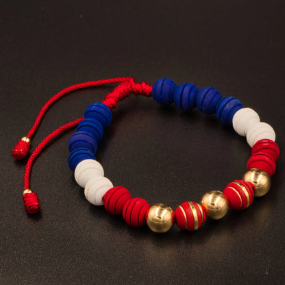 Brazalete Chile Multi-color Oro Laminado 18k