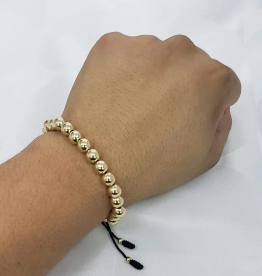 Brazalete Todo Oro Balín Oro Laminado 18k