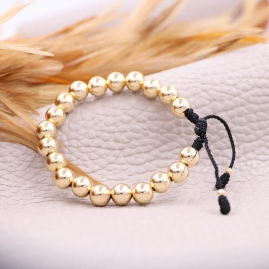 Brazalete Todo Oro Balín Oro Laminado 18k