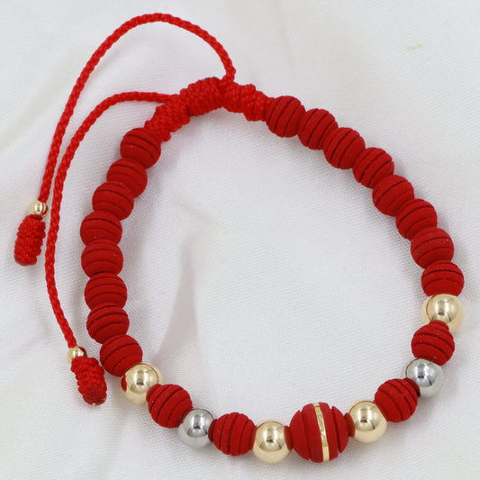 Brazalete Dos Oros Balín Oro Laminado 18k