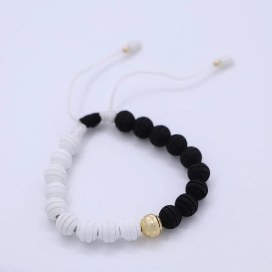 Brazalete Yin-Yang Balín Oro Laminado 18k