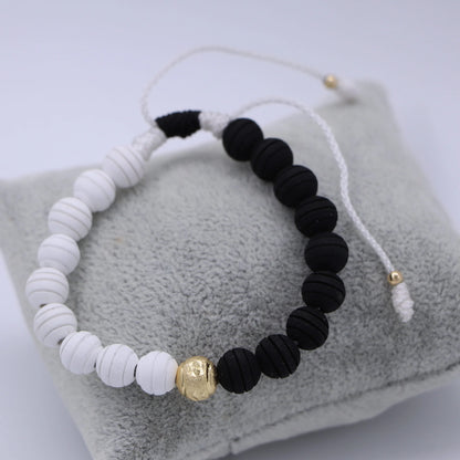Brazalete Yin-Yang Balín Oro Laminado 18k