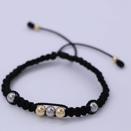 Brazalete Dos Oros Balín Oro Laminado 18k