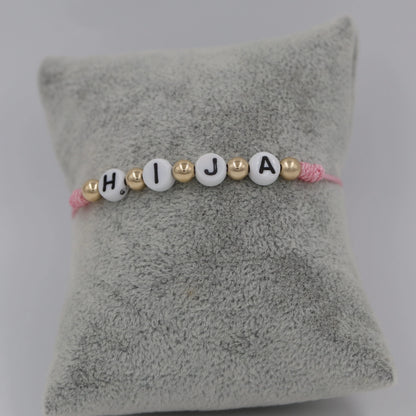 Brazalete Hija Balín Oro Laminado 18k