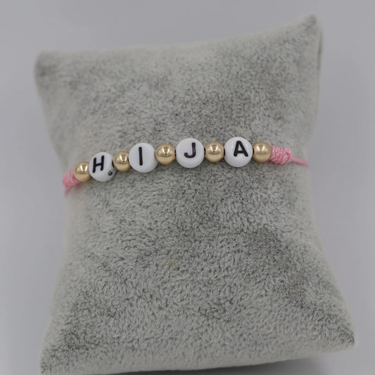 Brazalete Hija Balín Oro Laminado 18k