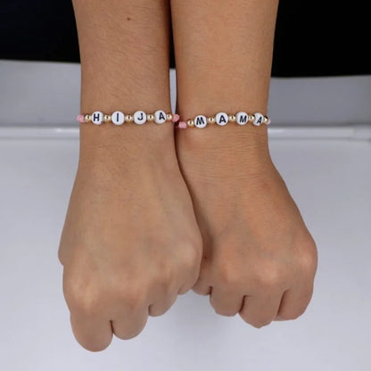 Brazalete Hija Balín Oro Laminado 18k