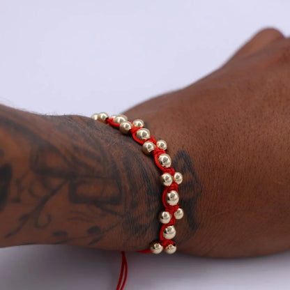 Brazalete Zig Zag Balín Oro Laminado 18k