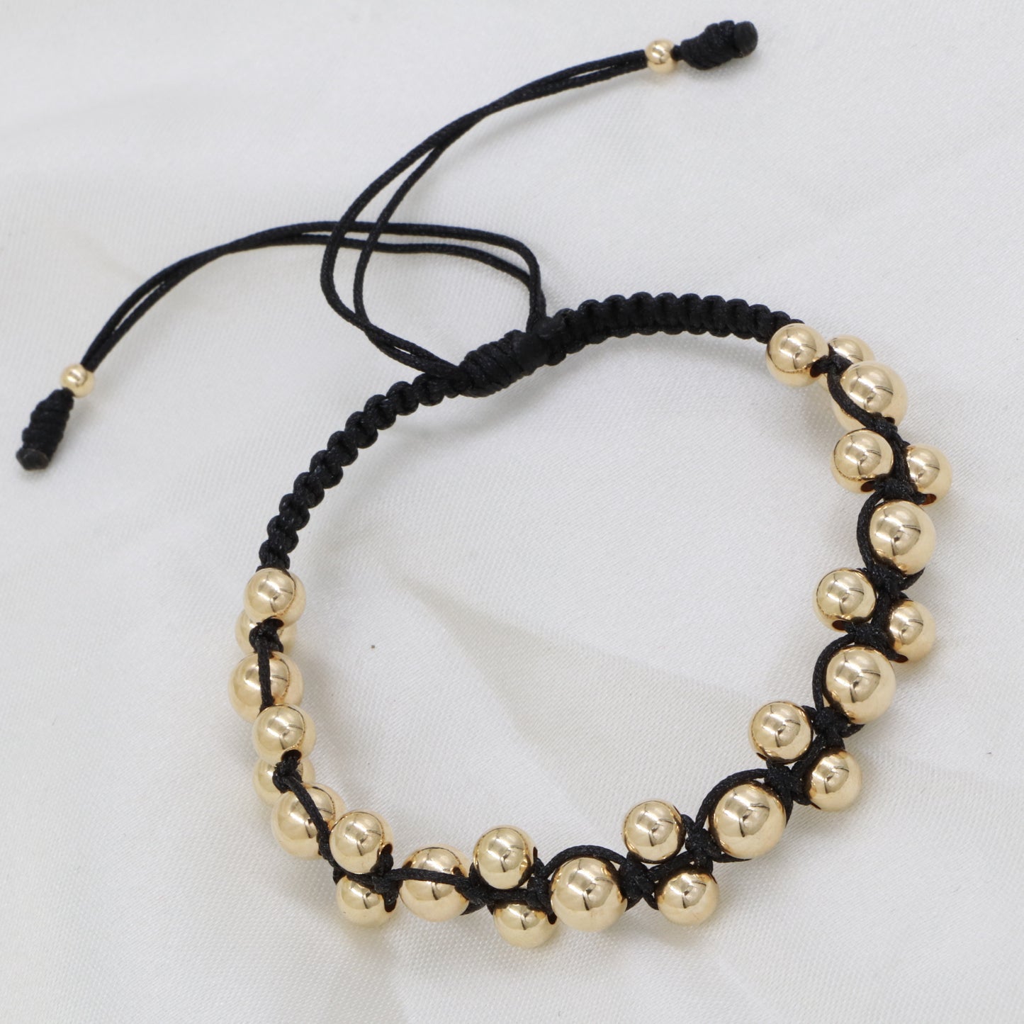 Brazalete Zig Zag Balín Oro Laminado 18k