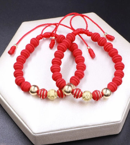 Brazalete Pareja Balín Oro Laminado 18k