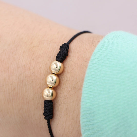 Brazalete Sencillo Balín Oro Laminado 18k
