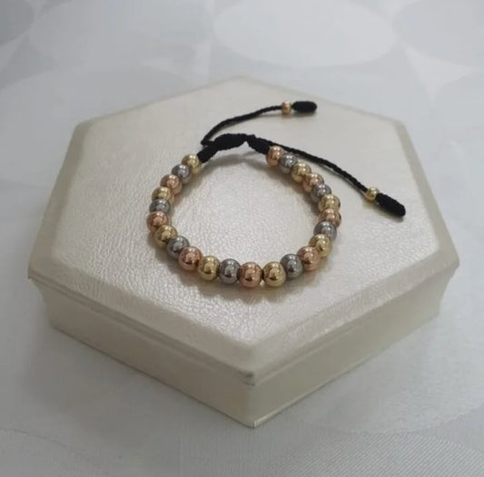 Brazalete Tres Oros Balín Oro Laminado 18k